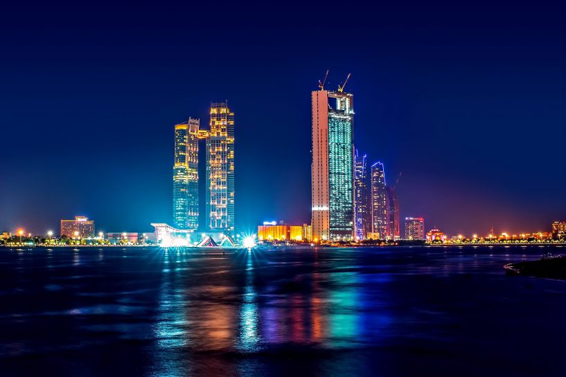 The St. Regis Abu Dhabi Hotel - Abu Dhabi, United Arab Emirates - Neon Night Lights