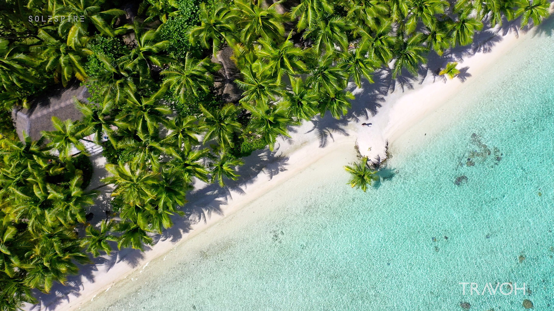 Motu Tane Island by Drone - Relaxing Beach, Calm Sea - Bora Bora, French Polynesia - 4K Travel Video