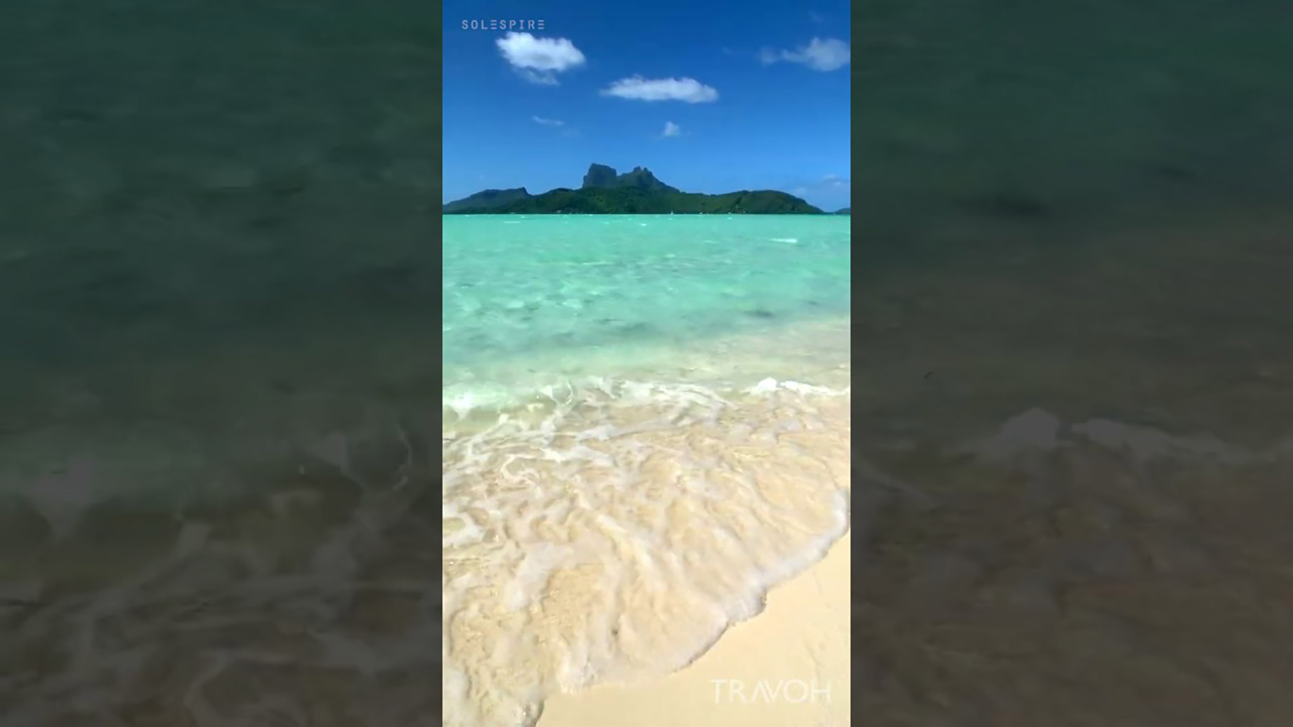 Natural Sea Sounds, Tropical Beach, Ocean Waves - Motu Tane, Bora Bora, French Polynesia - 4K Travel Video