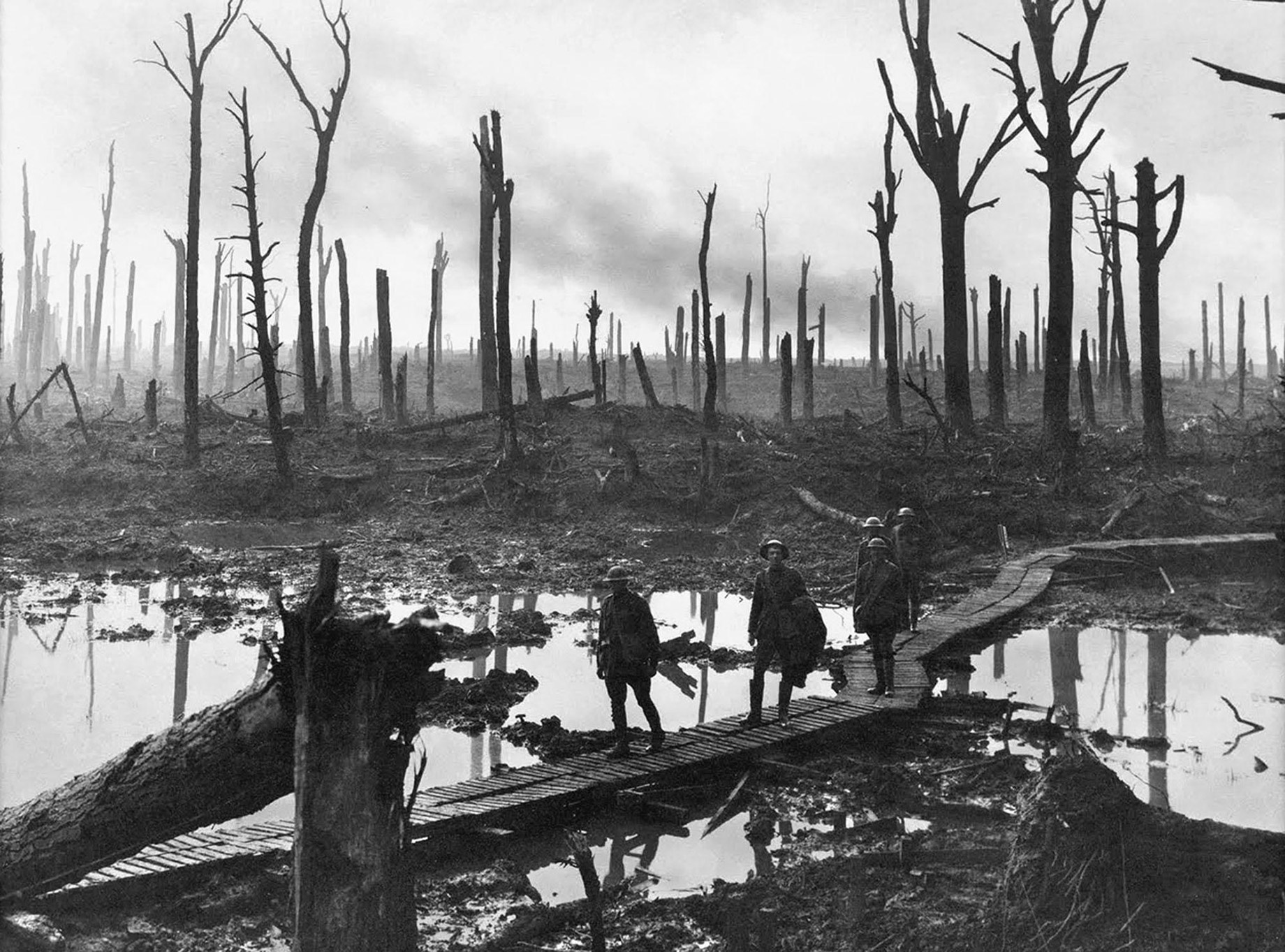 Soldiers of an Australian 4th Division Field Artillery Brigade - WWI in Belgium - 1917