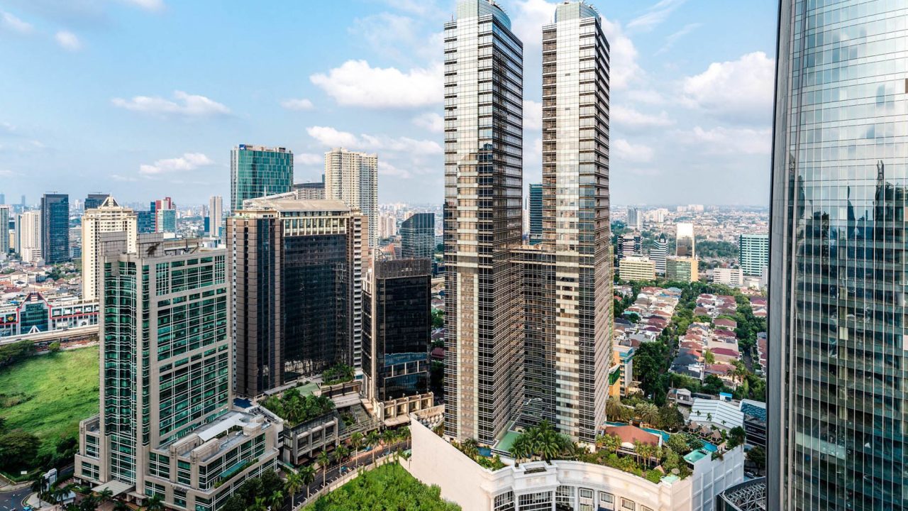 The Ritz-Carlton Jakarta, Mega Kuningan Hotel - Jakarta, Indonesia - Hotel Exterior Aerial View