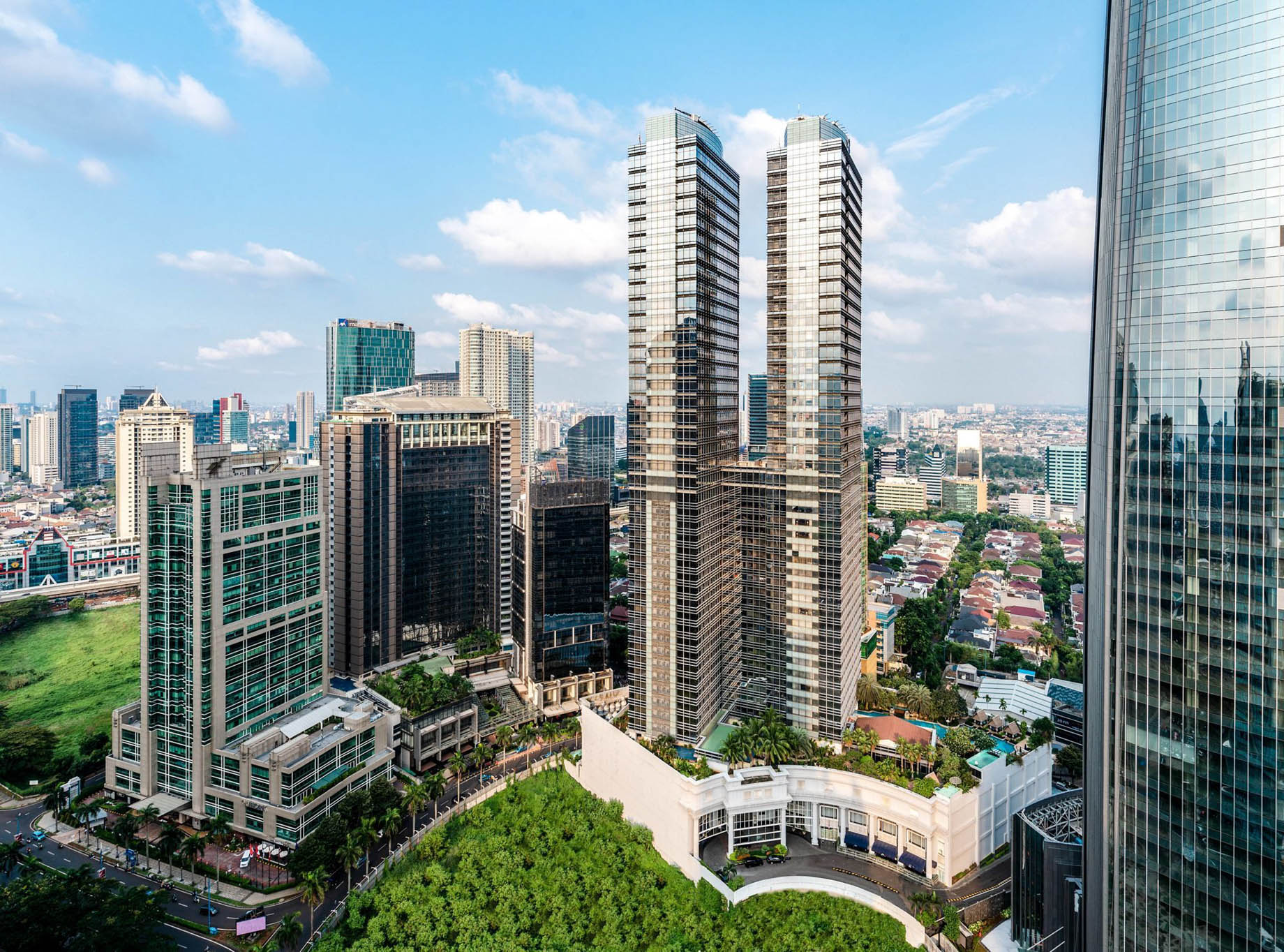 The Ritz-Carlton Jakarta, Mega Kuningan Hotel - Jakarta, Indonesia - Hotel Exterior Aerial View