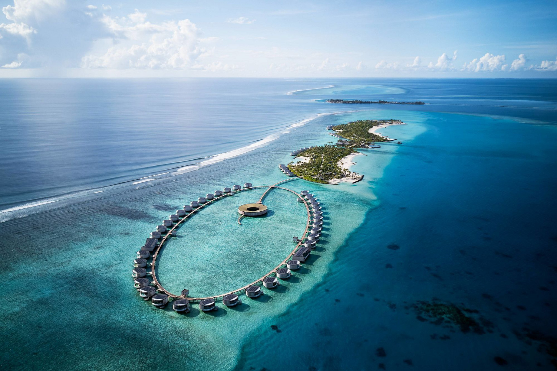 The Ritz-Carlton Maldives, Fari Islands Resort – North Male Atoll, Maldives – Resort Aerial View