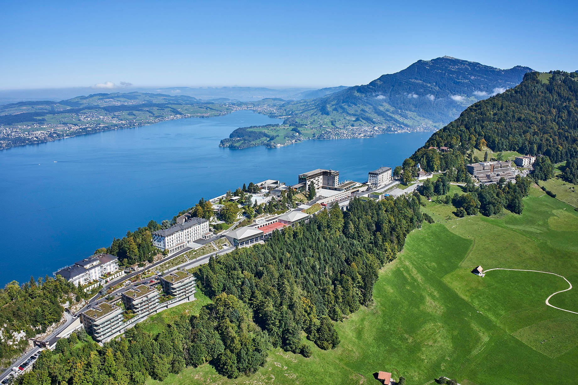 Burgenstock Hotel & Alpine Spa – Obburgen, Switzerland – Resort Aerial