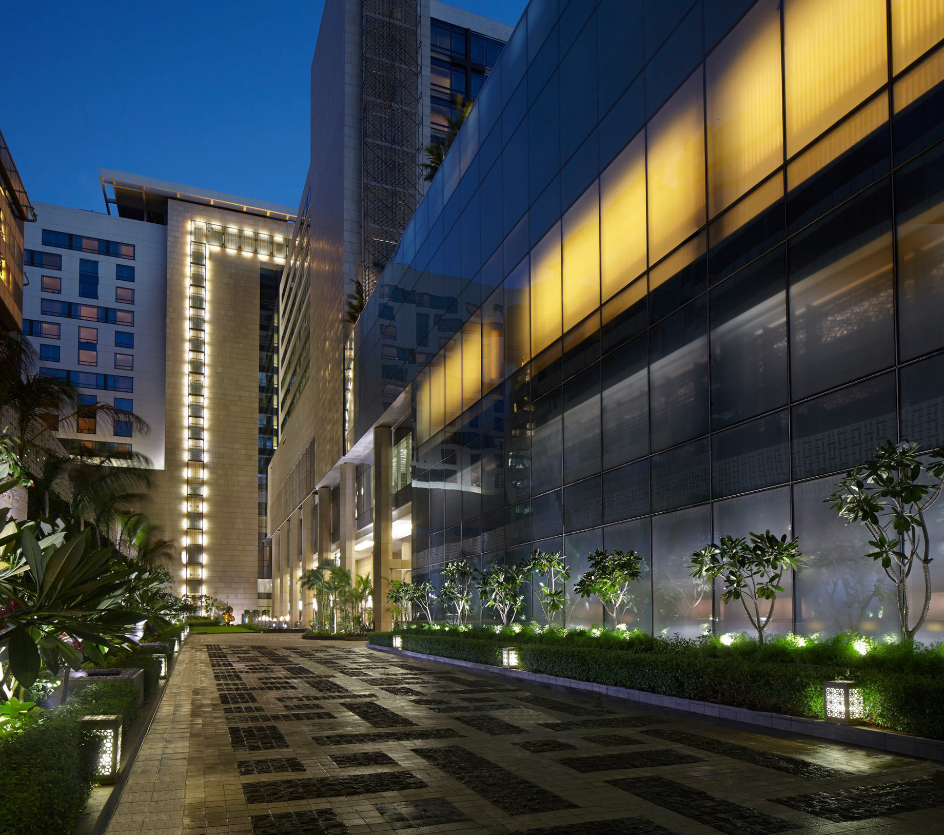 The Ritz-Carlton, Bangalore Hotel – Bangalore, Karnataka, India – Hotel Entrance Night
