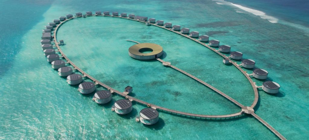 The Ritz-Carlton Maldives, Fari Islands Resort - North Male Atoll, Maldives - Overwater Villas and Spa Aerial