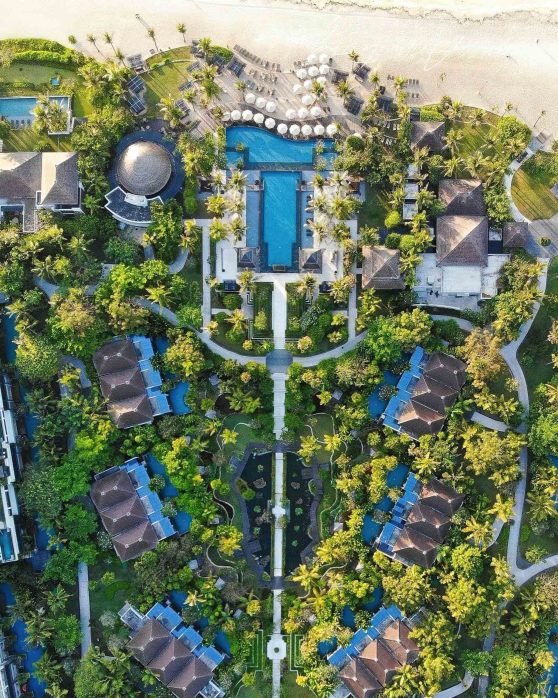 The Ritz-Carlton, Bali Nusa Dua Hotel - Bali, Indonesia - Resort Overhead Aerial View