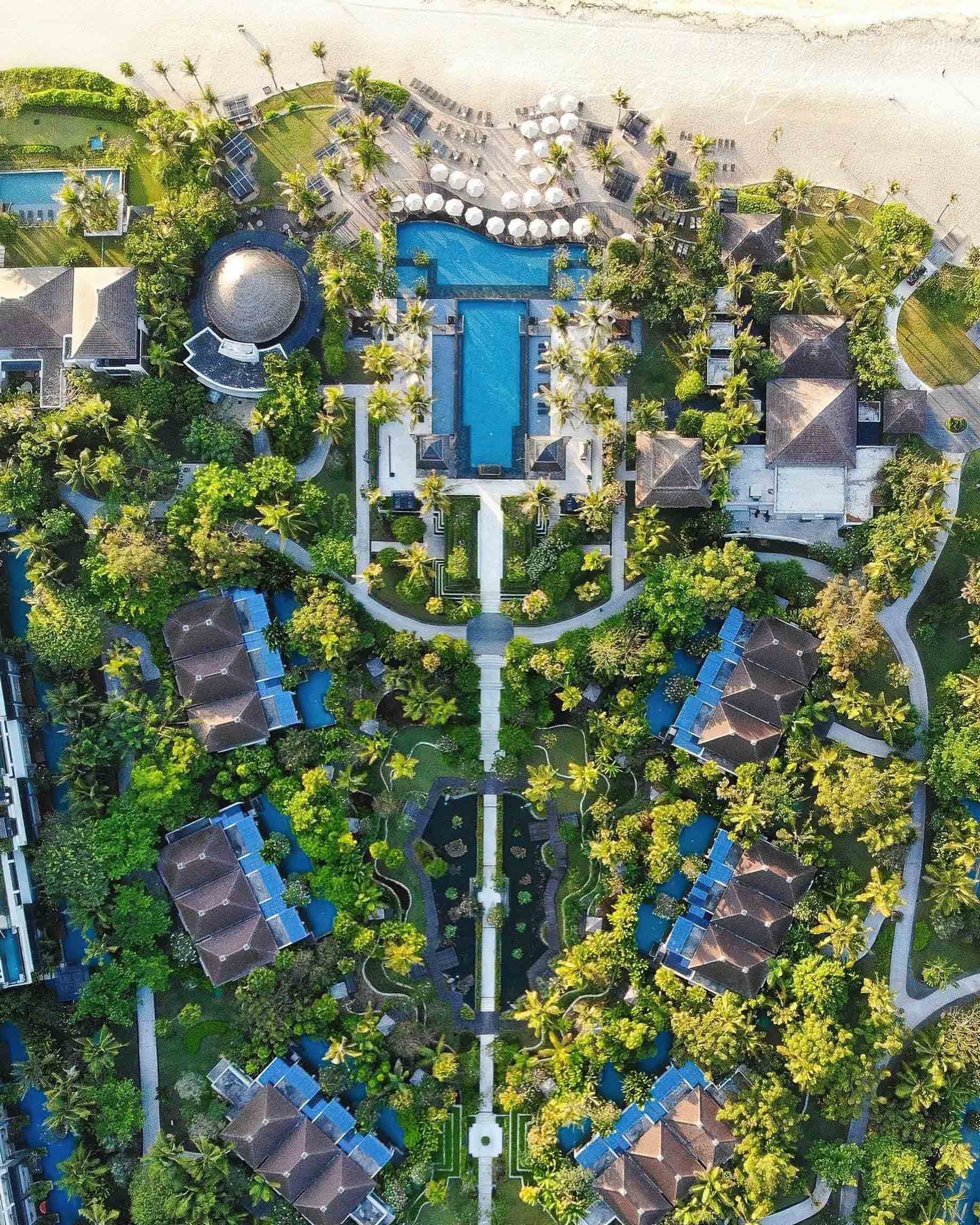 The Ritz-Carlton, Bali Nusa Dua Hotel – Bali, Indonesia – Resort Overhead Aerial View