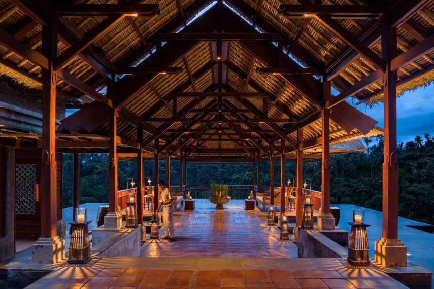 The Ritz-Carlton, Mandapa Reserve Resort - Ubud, Bali, Indonesia - Wantilan Pavillion Evening