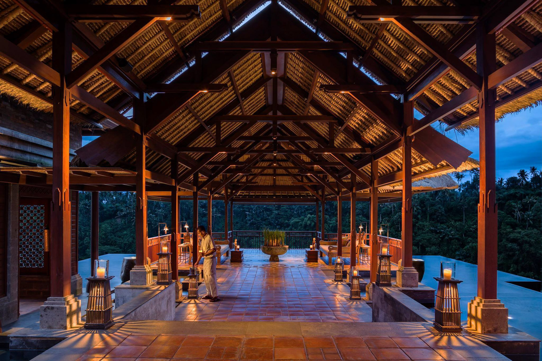 The Ritz-Carlton, Mandapa Reserve Resort – Ubud, Bali, Indonesia – Wantilan Pavillion Evening