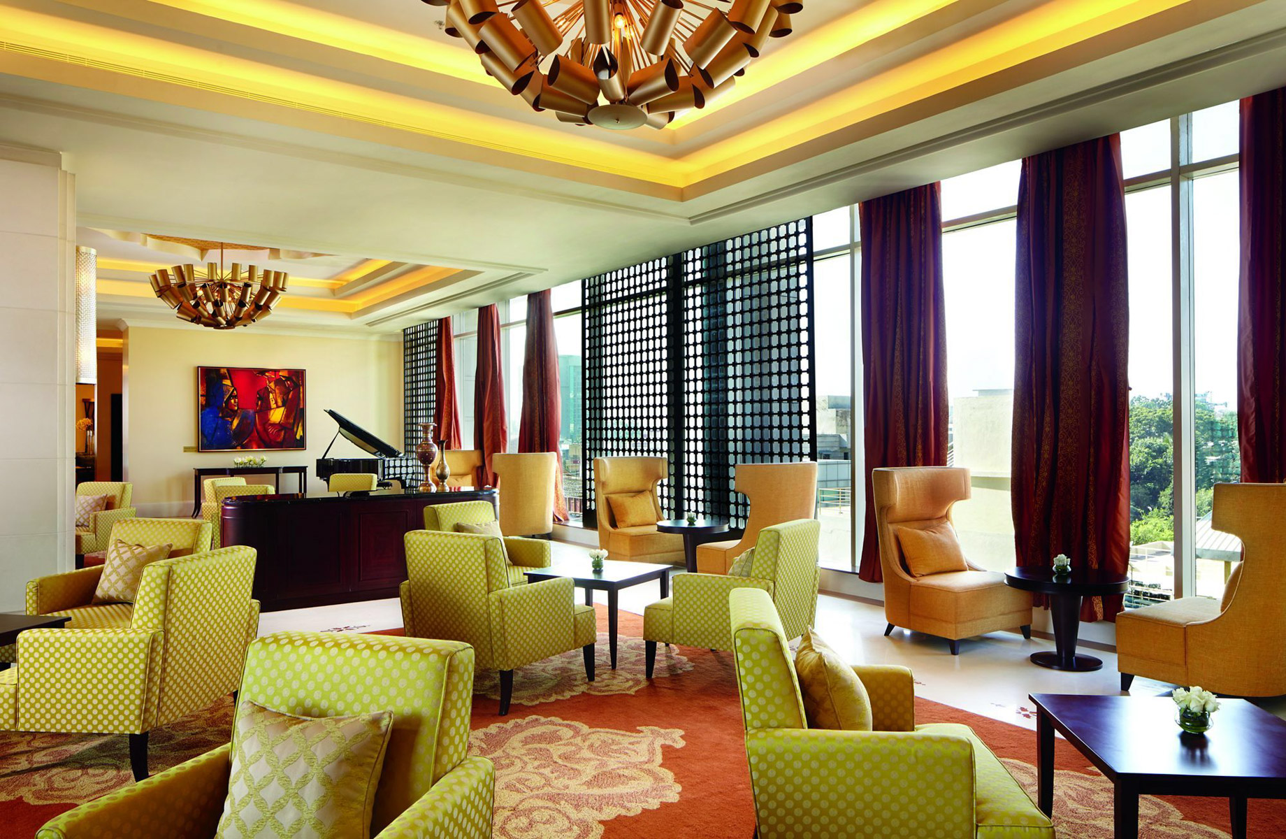 The Ritz-Carlton, Bangalore Hotel - Bangalore, Karnataka, India - Lobby Lounge