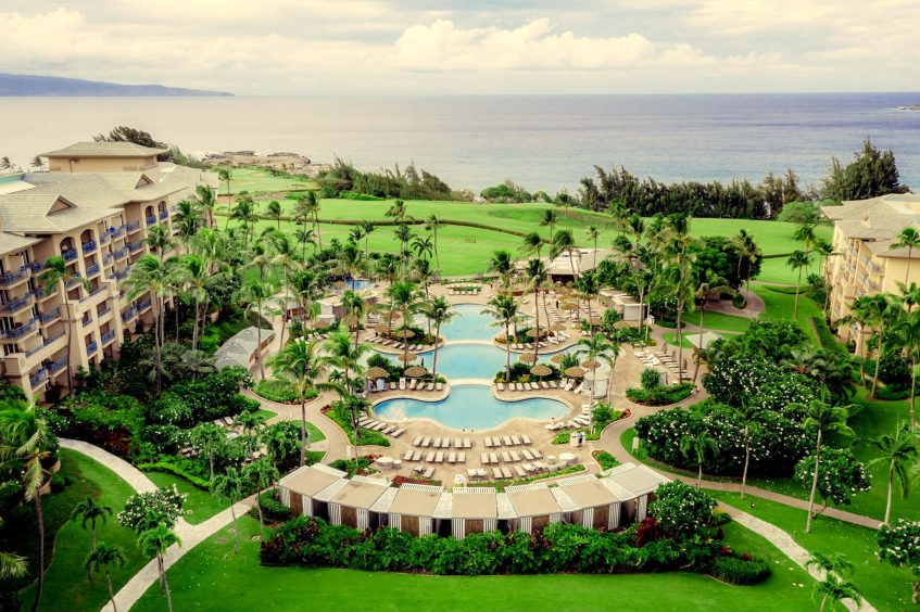 The Ritz-Carlton Maui, Kapalua Resort - Kapalua, HI, USA - Resort Pool Aerial