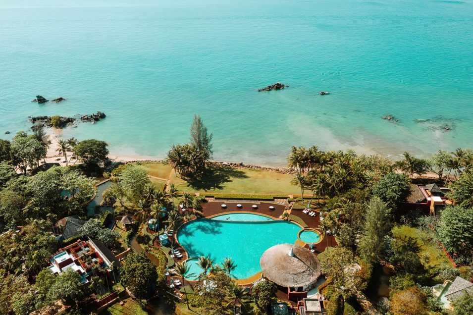 The Ritz-Carlton, Phulay Bay Reserve Resort - Muang Krabi, Thailand - Resort Pool Aerial View