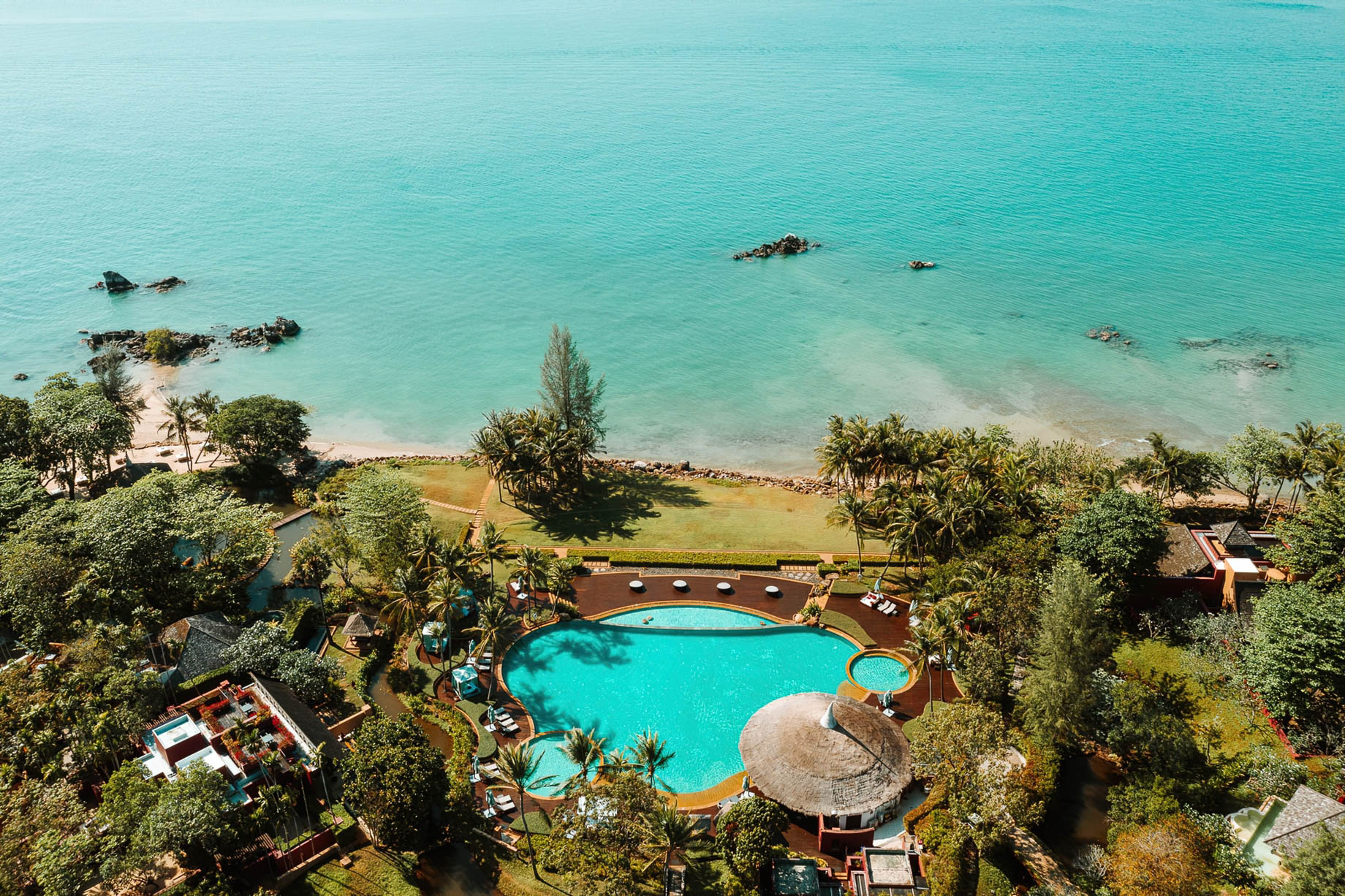 The Ritz-Carlton, Phulay Bay Reserve Resort – Muang Krabi, Thailand – Resort Pool Aerial View