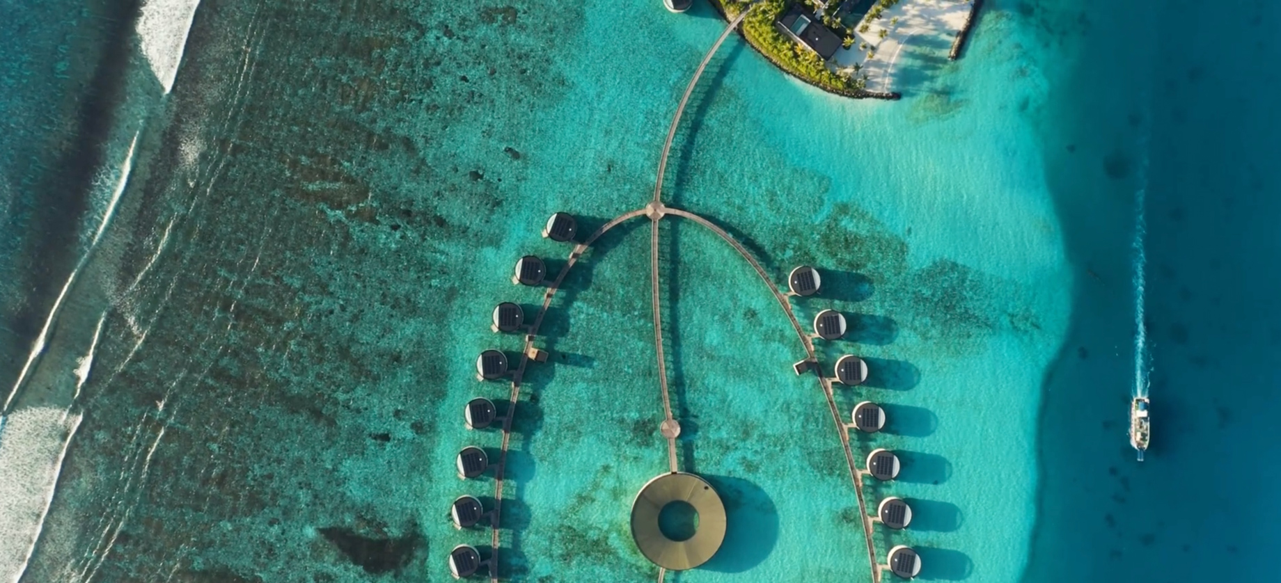 The Ritz-Carlton Maldives, Fari Islands Resort – North Male Atoll, Maldives – Resort Overhead View
