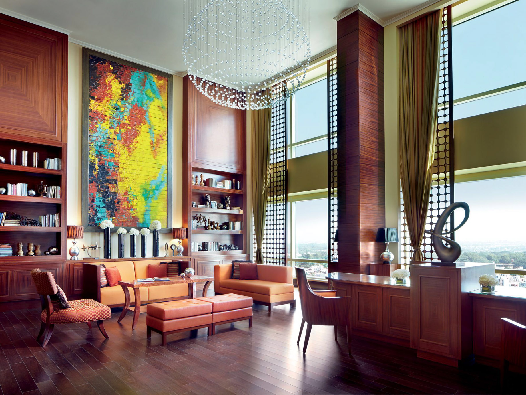 The Ritz-Carlton, Bangalore Hotel – Bangalore, Karnataka, India – Club Level Lounge