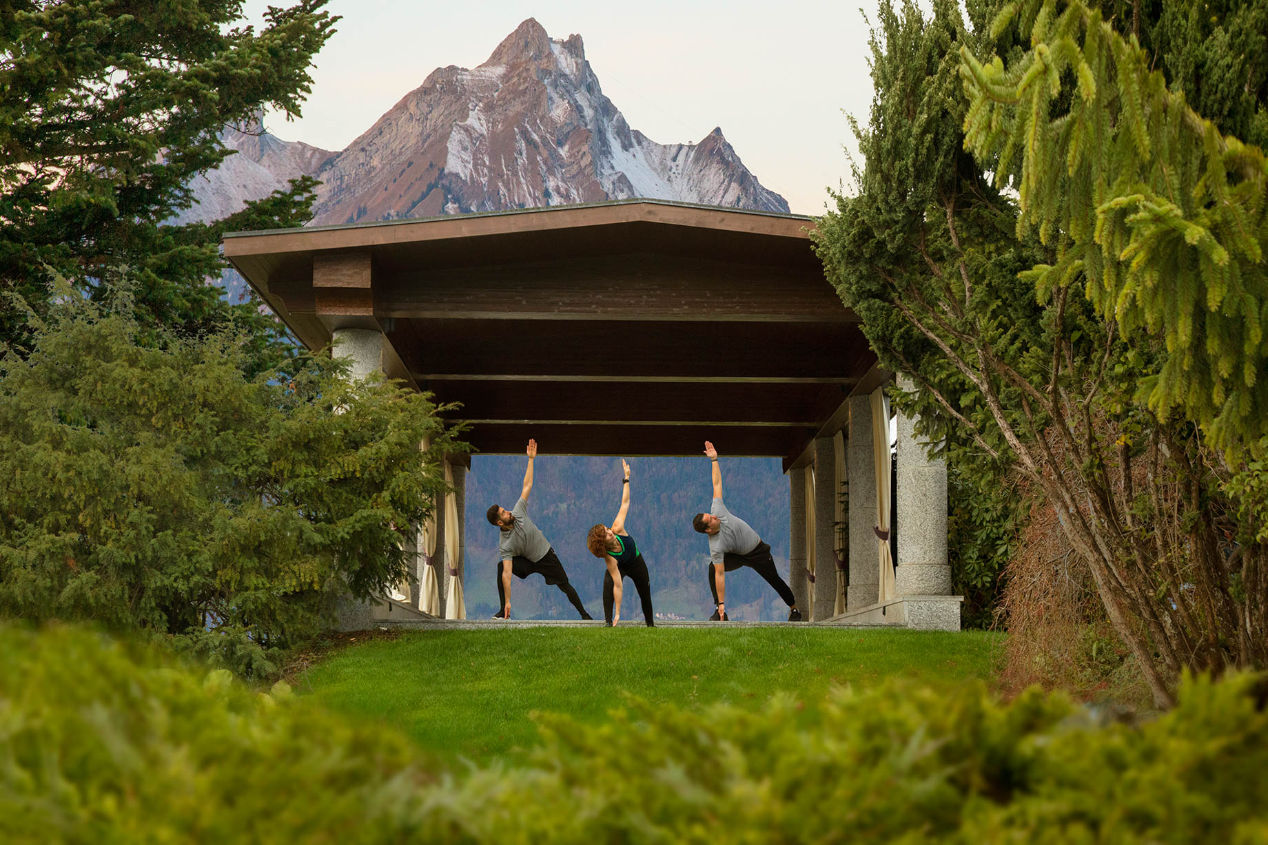 Burgenstock Hotel & Alpine Spa – Obburgen, Switzerland – Alpine Spa Garden Yoga