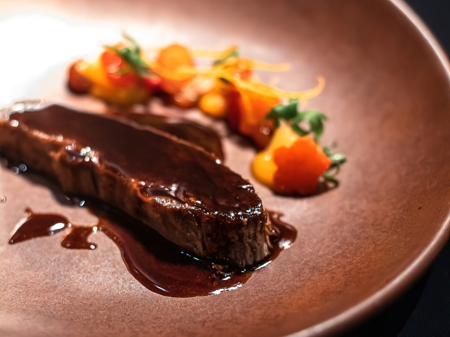 The Ritz-Carlton, Phulay Bay Reserve Resort - Muang Krabi, Thailand - Five spice Beef, Sweet Potato & Kumquat, Peppers & Tomato