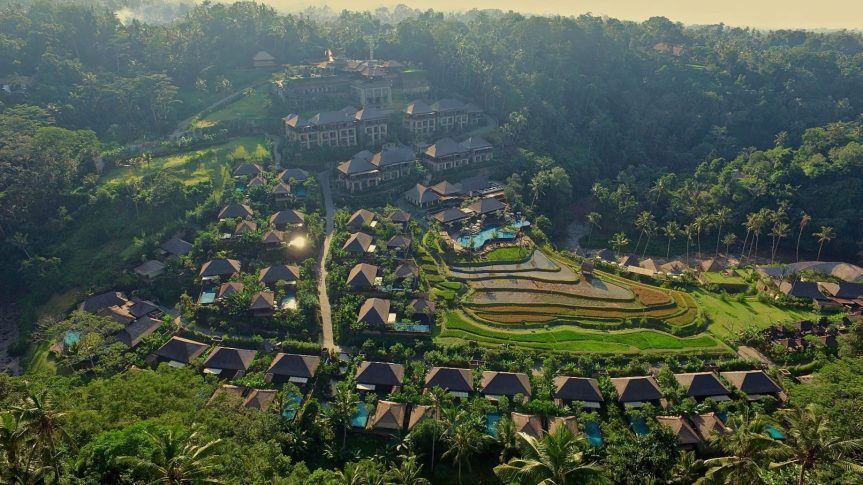 The Ritz-Carlton, Mandapa Reserve Resort - Ubud, Bali, Indonesia - Resort Aerial View