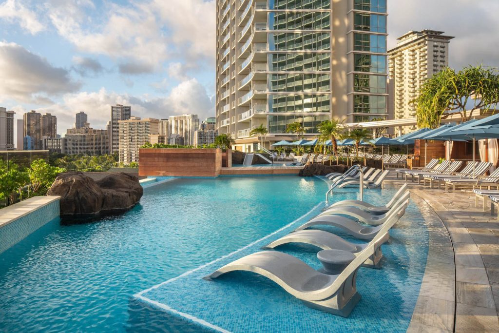 The Ritz-Carlton Residences, Waikiki Beach Hotel - Waikiki, HI, USA - Pool Deck View