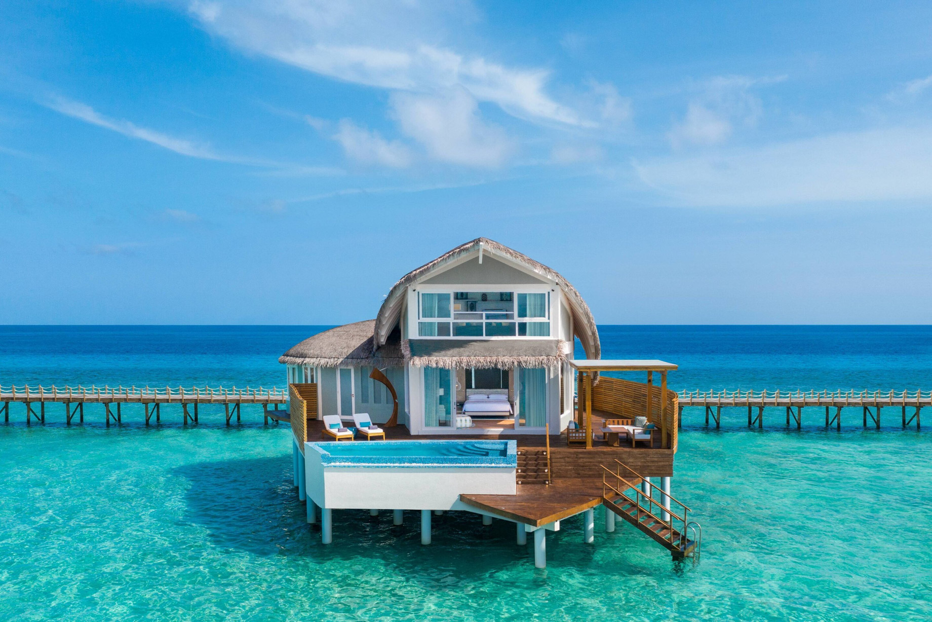 JW Marriott Maldives Resort & Spa – Shaviyani Atoll, Maldives – Duplex Overwater Pool Villa Exterior