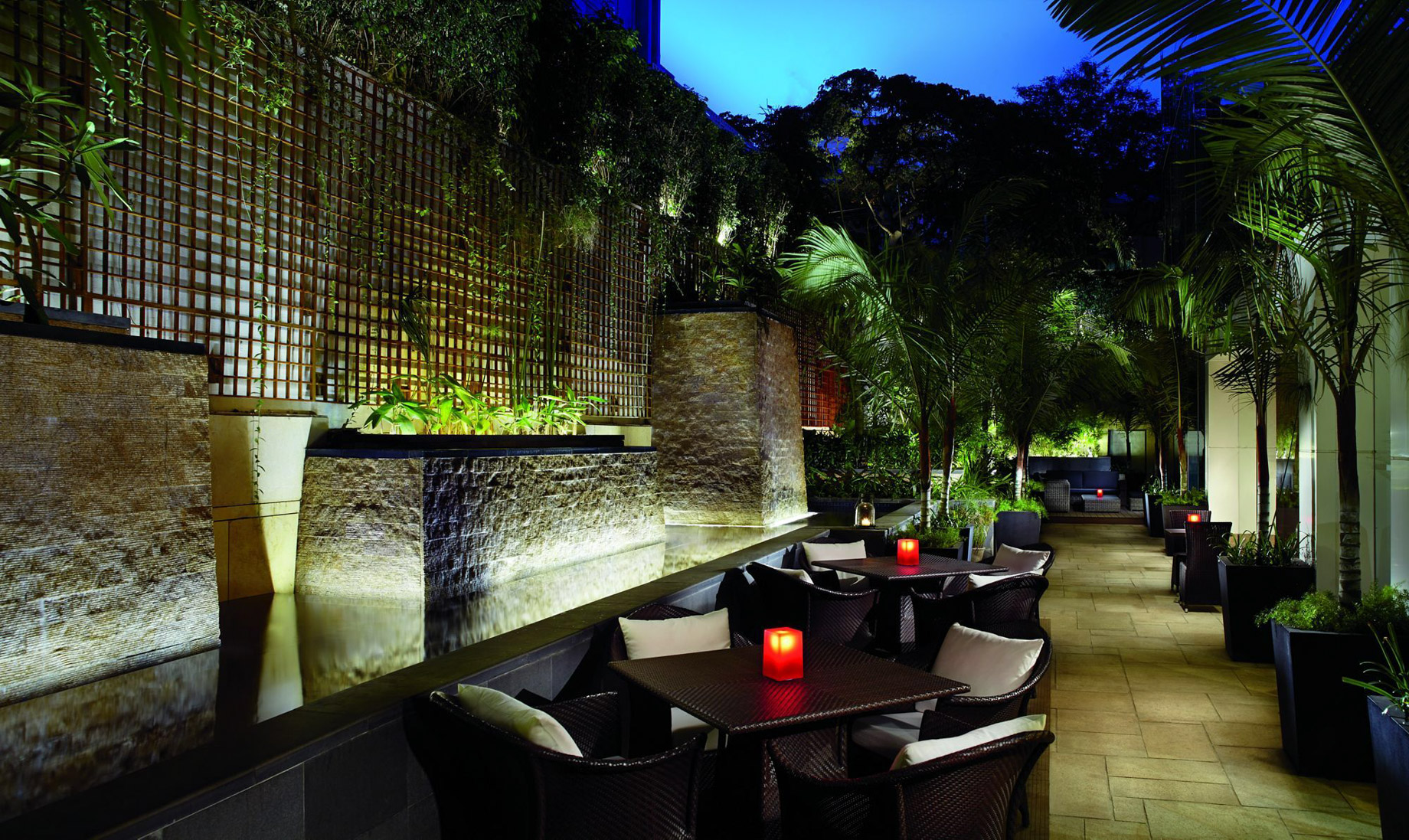 The Ritz-Carlton, Bangalore Hotel – Bangalore, Karnataka, India – Lantern Restaurant Outdoor Patio