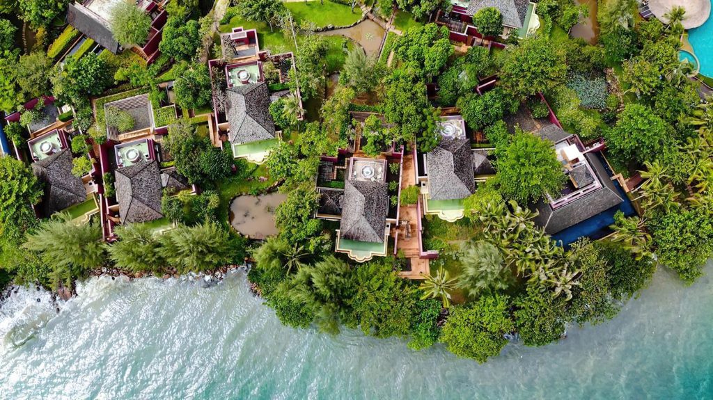 The Ritz-Carlton, Phulay Bay Reserve Resort - Muang Krabi, Thailand - Villa Overhead Aerial View