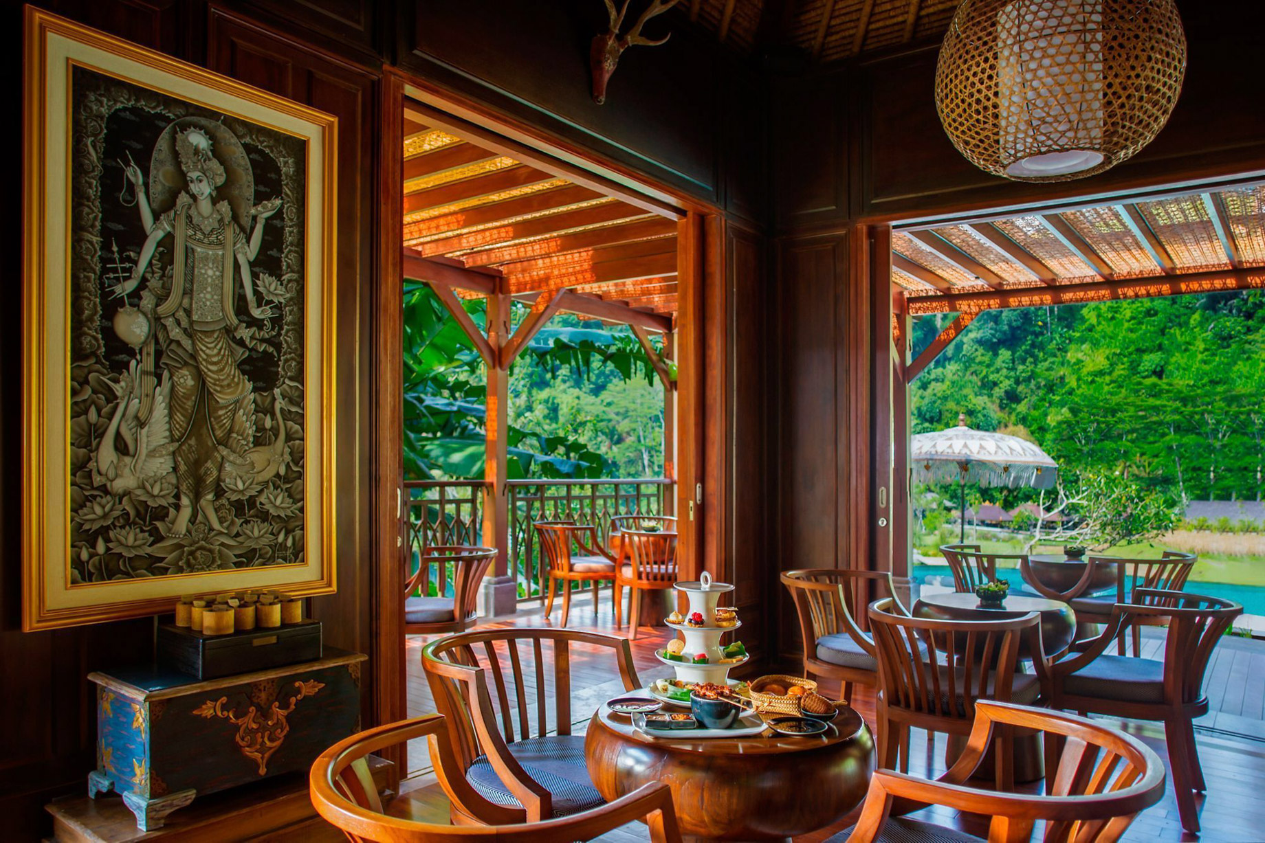 The Ritz-Carlton, Mandapa Reserve Resort – Ubud, Bali, Indonesia – The Library Afternoon Tea