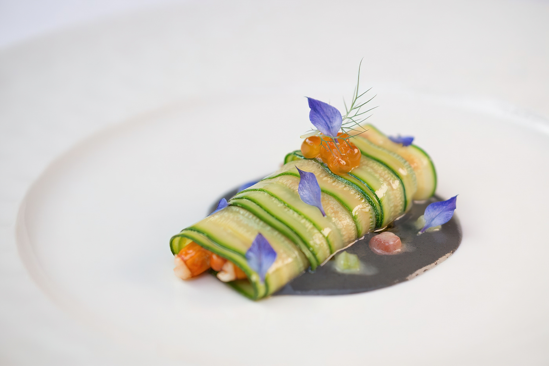 The Ritz-Carlton, Mandapa Reserve Resort - Ubud, Bali, Indonesia - Black Cod, Onion Mousse, Hazelnut, Smoked Mushroom Consommé