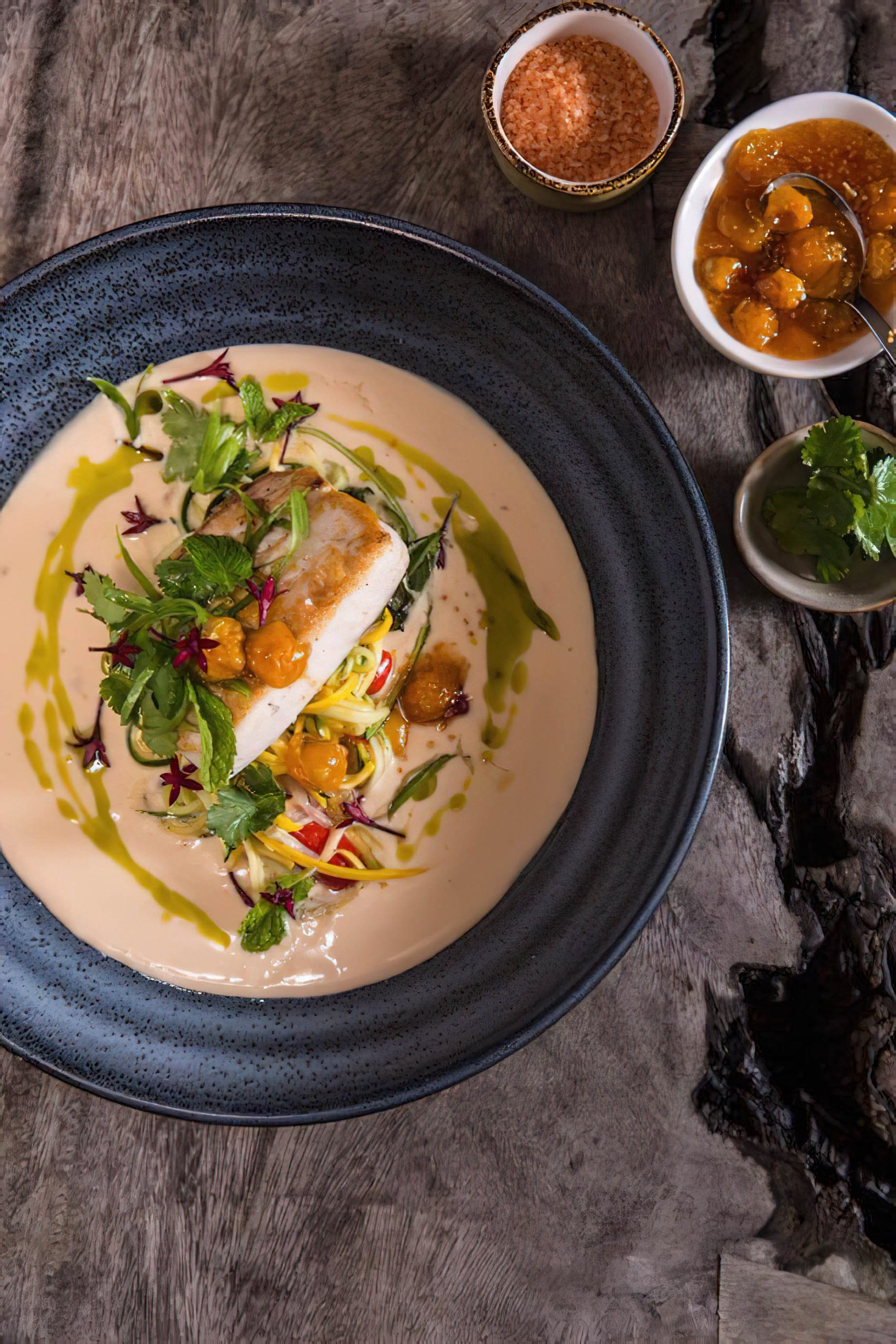 The Ritz-Carlton Maui, Kapalua Resort – Kapalua, HI, USA – Pan Roasted Mahi Mahi Served on a Pasta of Zuchini and Squash