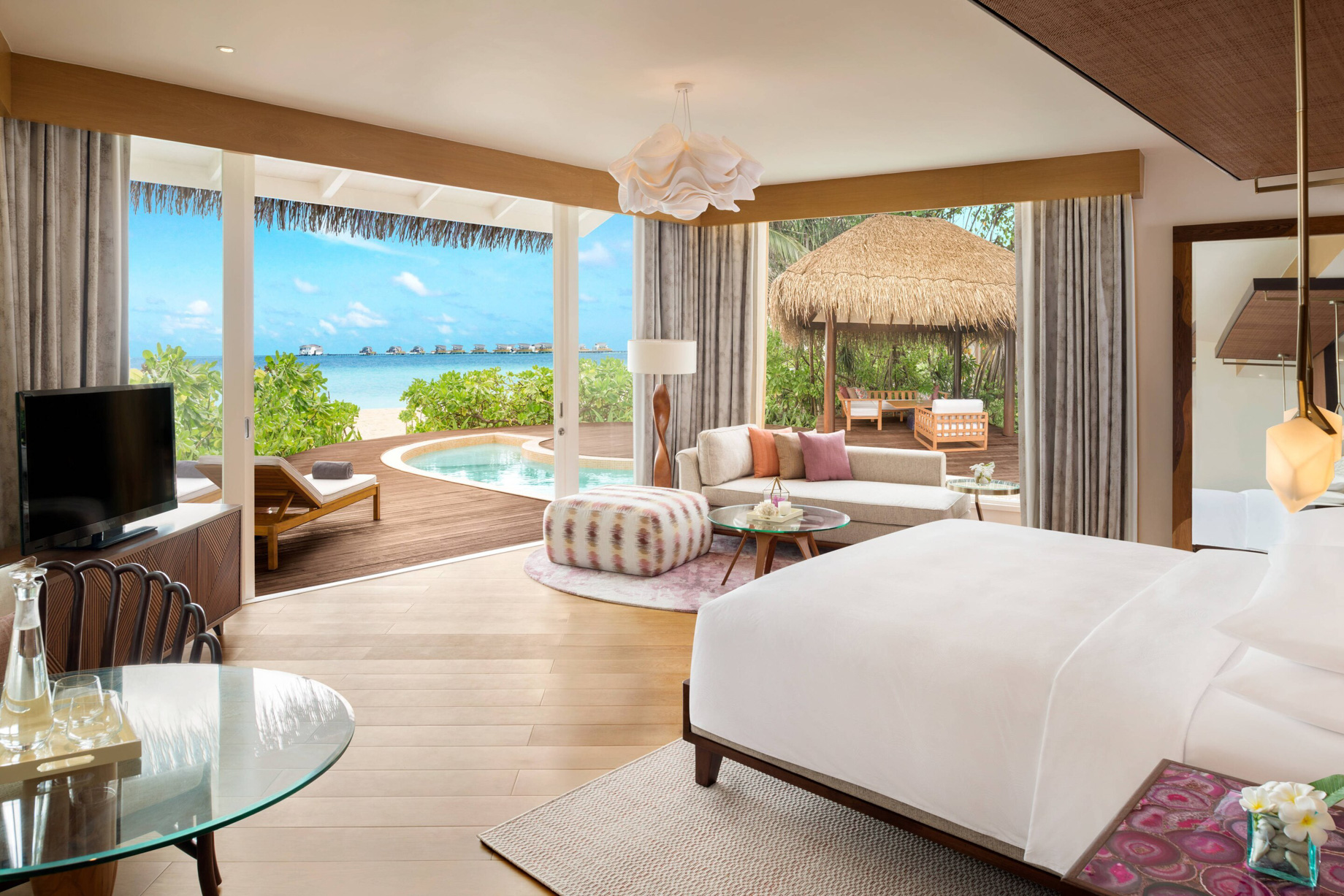 JW Marriott Maldives Resort & Spa – Shaviyani Atoll, Maldives – Duplex Beach Pool Villa Bedroom