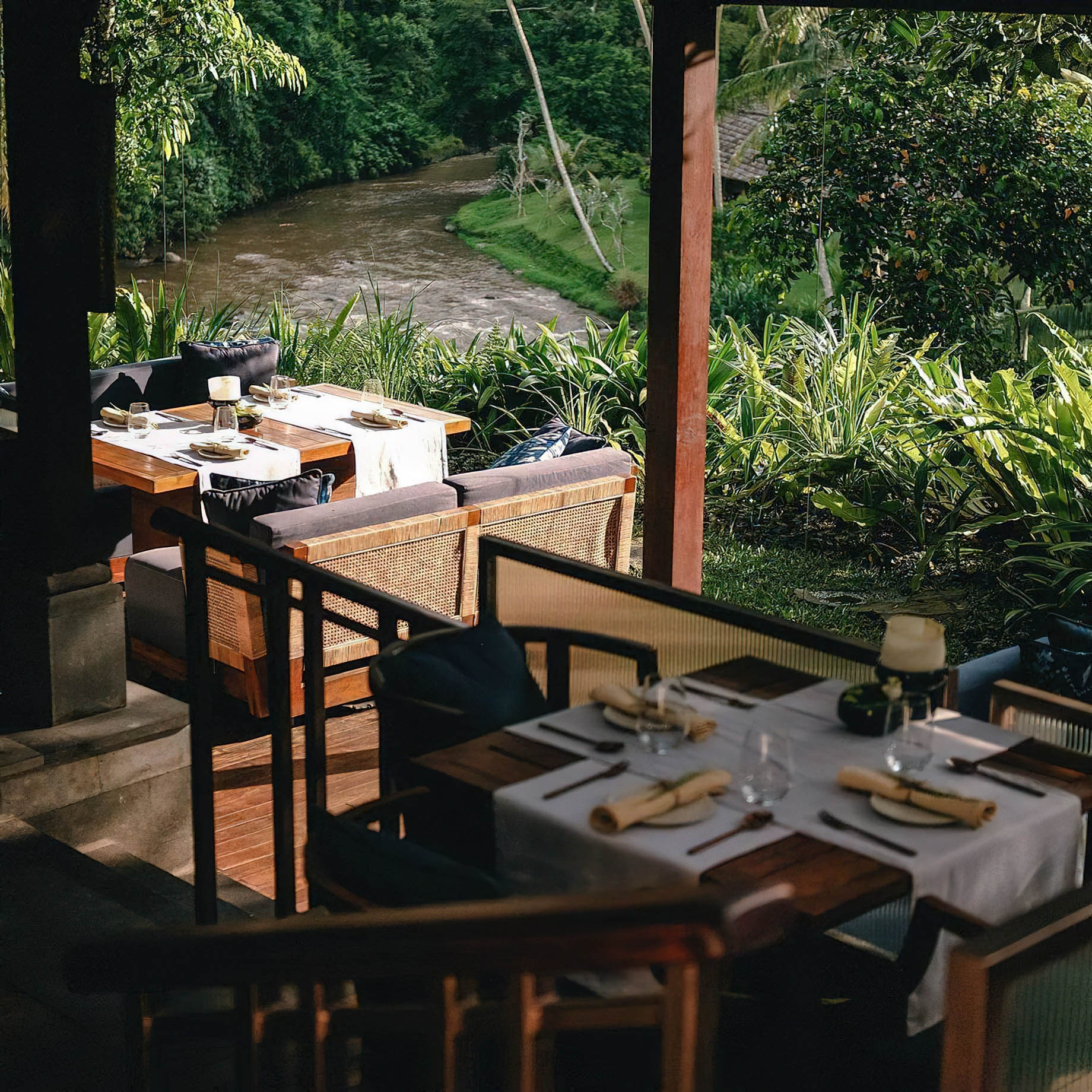 The Ritz-Carlton, Mandapa Reserve Resort - Ubud, Bali, Indonesia - Sawah Terrace River View Dining