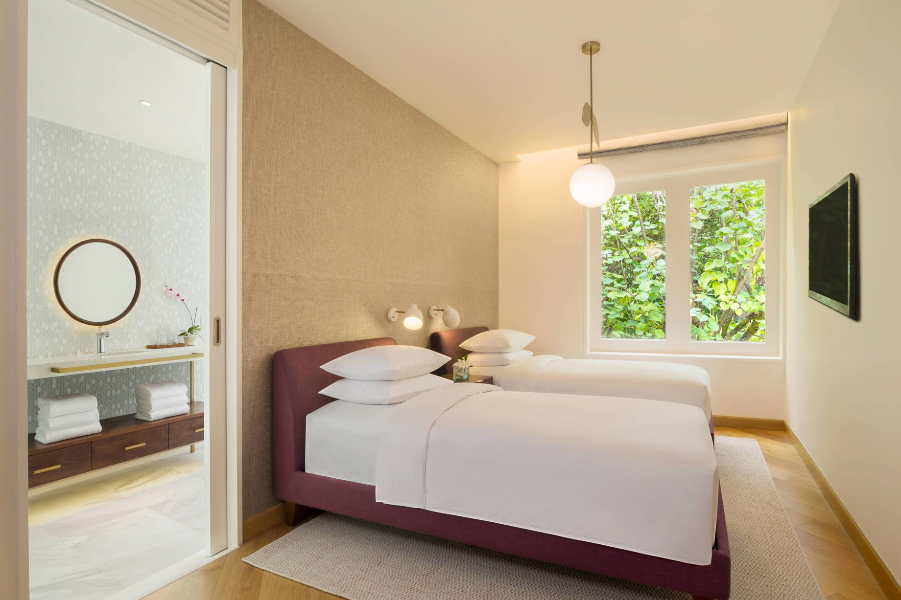 JW Marriott Maldives Resort & Spa – Shaviyani Atoll, Maldives – Duplex Beach Pool Villa Twin Bedroom