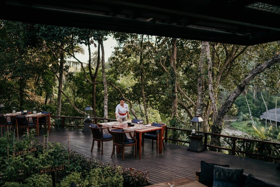 The Ritz-Carlton, Mandapa Reserve Resort - Ubud, Bali, Indonesia - Sawah Terrace Restaurant Table Setting