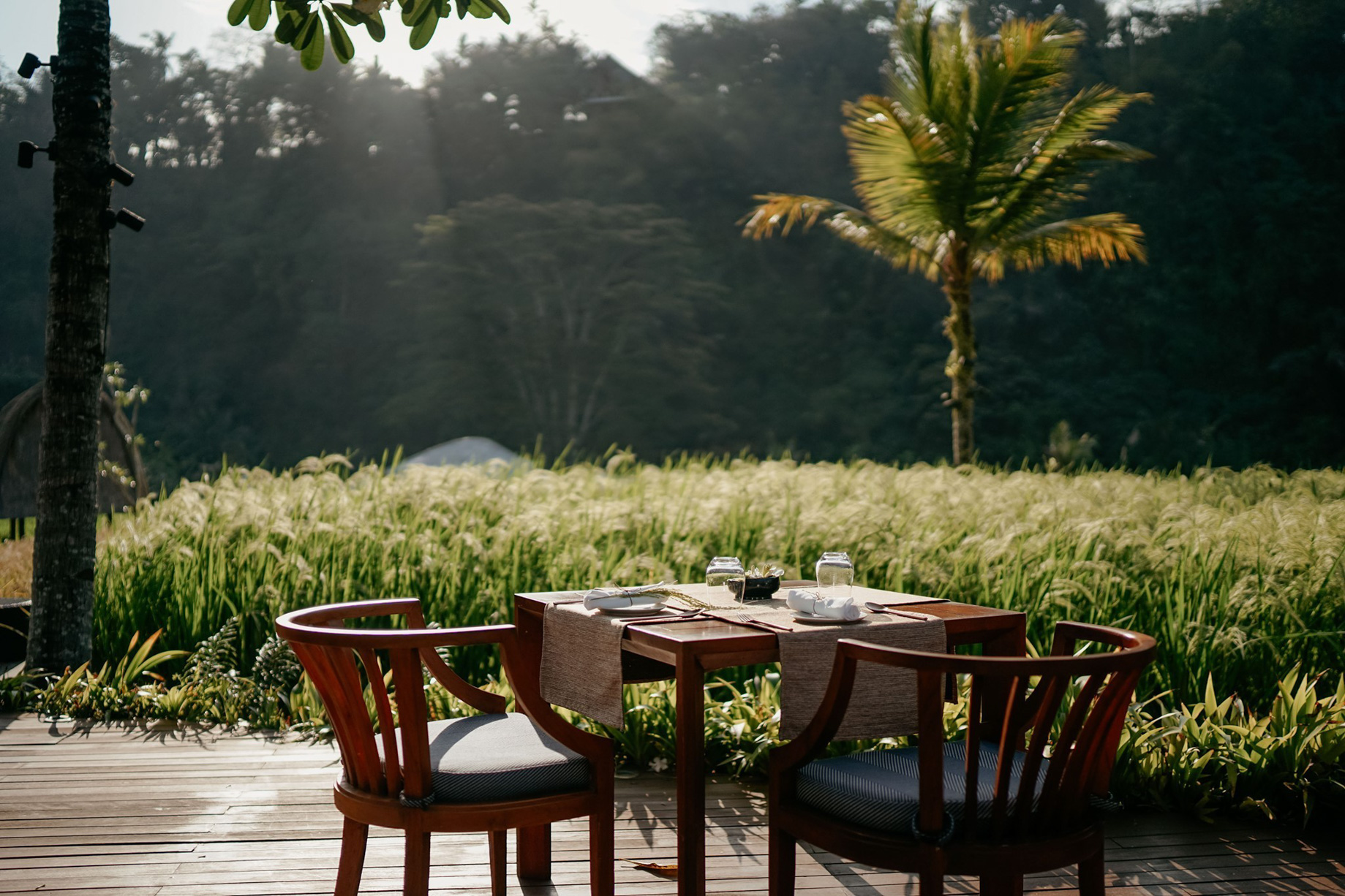 The Ritz-Carlton, Mandapa Reserve Resort - Ubud, Bali, Indonesia - Outdoor Dining Table