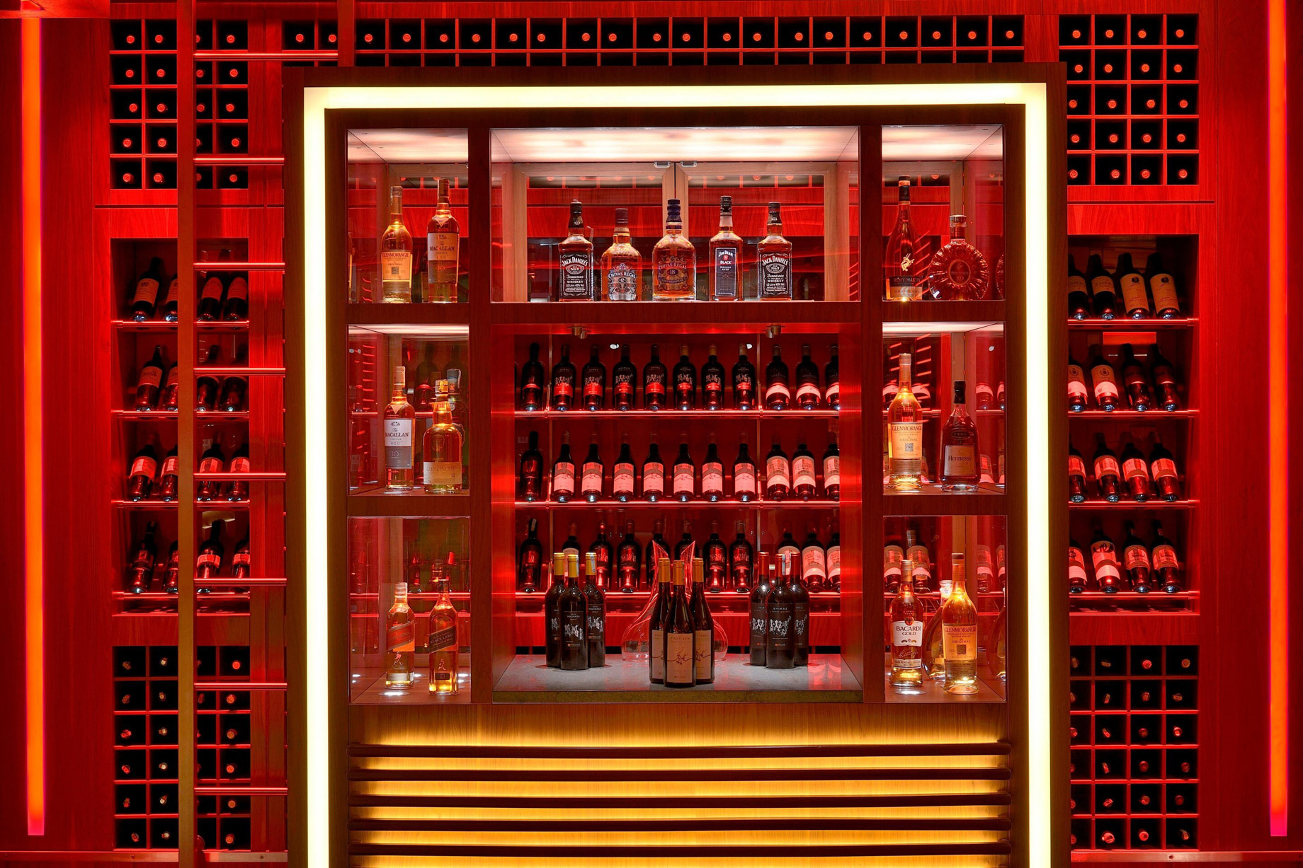JW Marriott Absheron Baku Hotel - Baku, Azerbaijan - Fireworks Urban Kitchen Whisky, Brandy & Wine Library