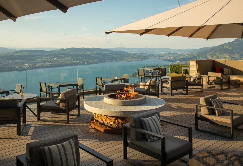 Burgenstock Hotel & Alpine Spa - Obburgen, Switzerland - Spices Kitchen & Terrace Restaurant Terrace View