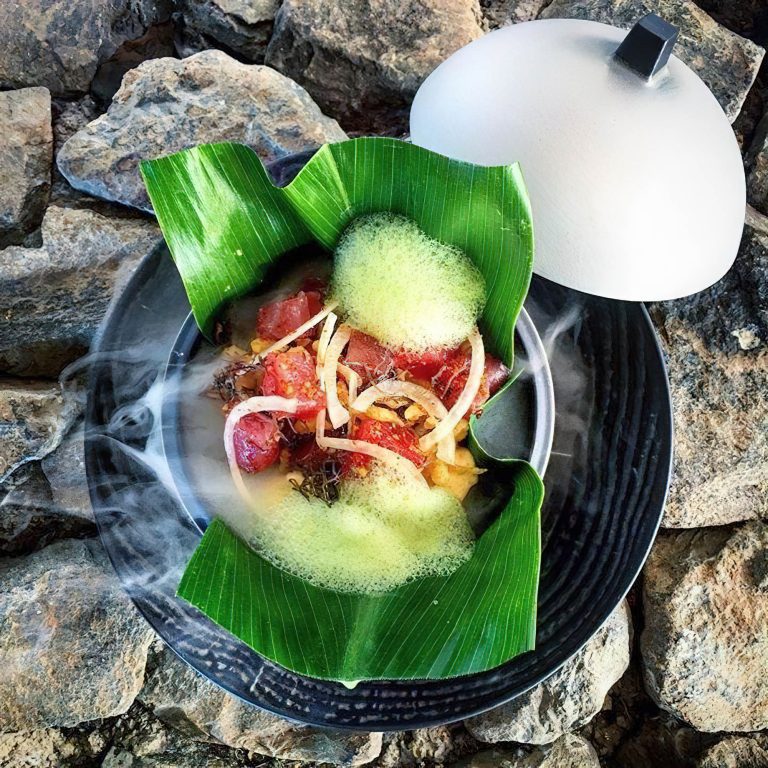 The Ritz-Carlton Maui, Kapalua Resort – Kapalua, HI, USA – Ahi Poke Served in a Sub-Zero Smoking Bowl