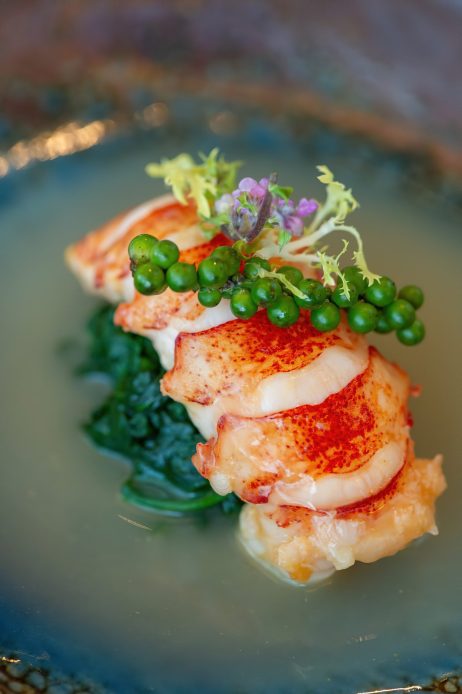 The Ritz-Carlton, Millenia Singapore Hotel - Singapore - Canadian Lobster Perched on a Bed of Spinach_