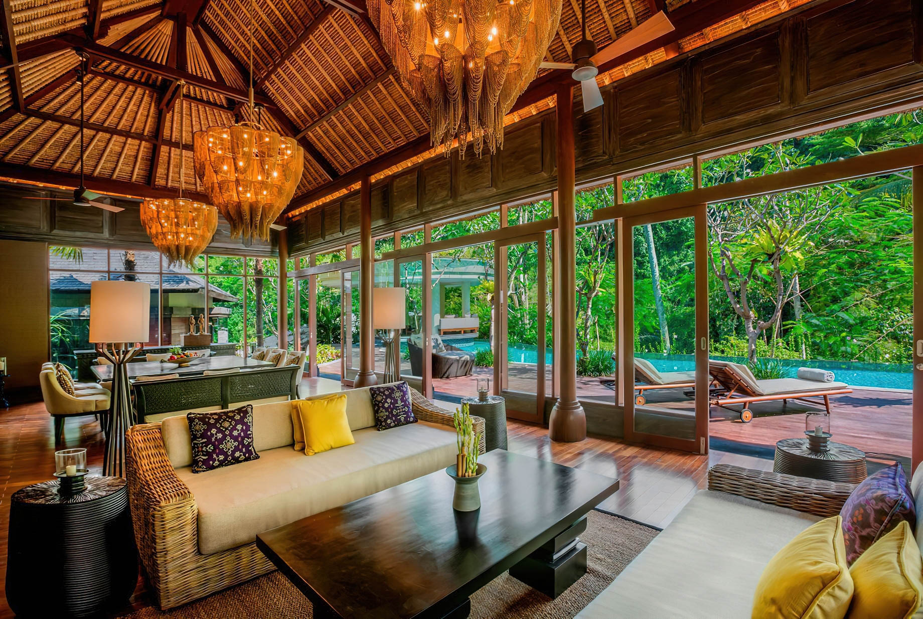 The Ritz-Carlton, Mandapa Reserve Resort – Ubud, Bali, Indonesia – Three Bedroom Pool Villa Living Room