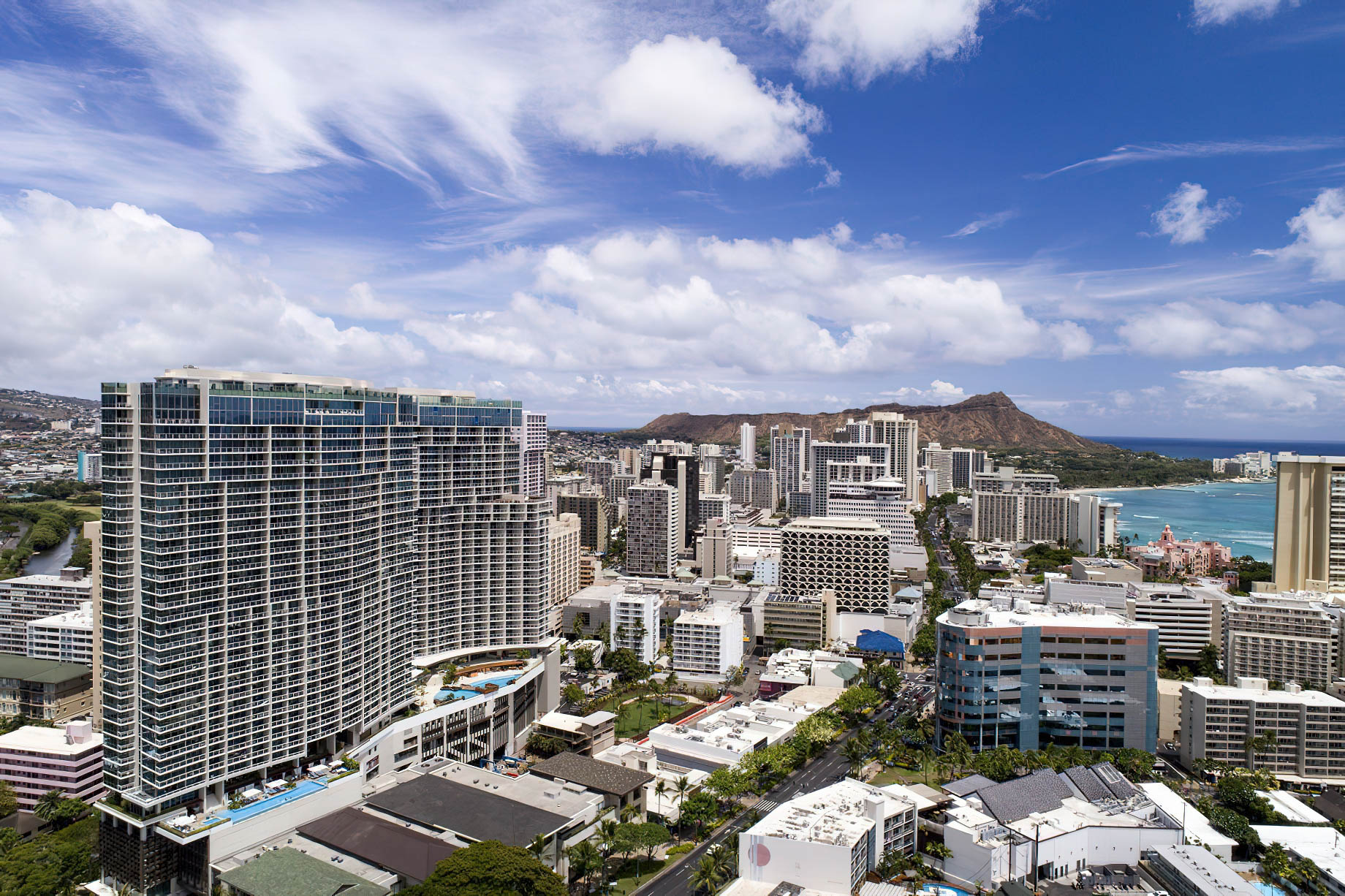The Ritz-Carlton Residences, Waikiki Beach Hotel – Waikiki, HI, USA – Hotel Exterior Aerial View