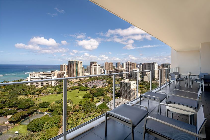 The Ritz-Carlton Residences, Waikiki Beach Hotel - Waikiki, HI, USA - Premier Ocean View 3 Bedroom Suite Balcony