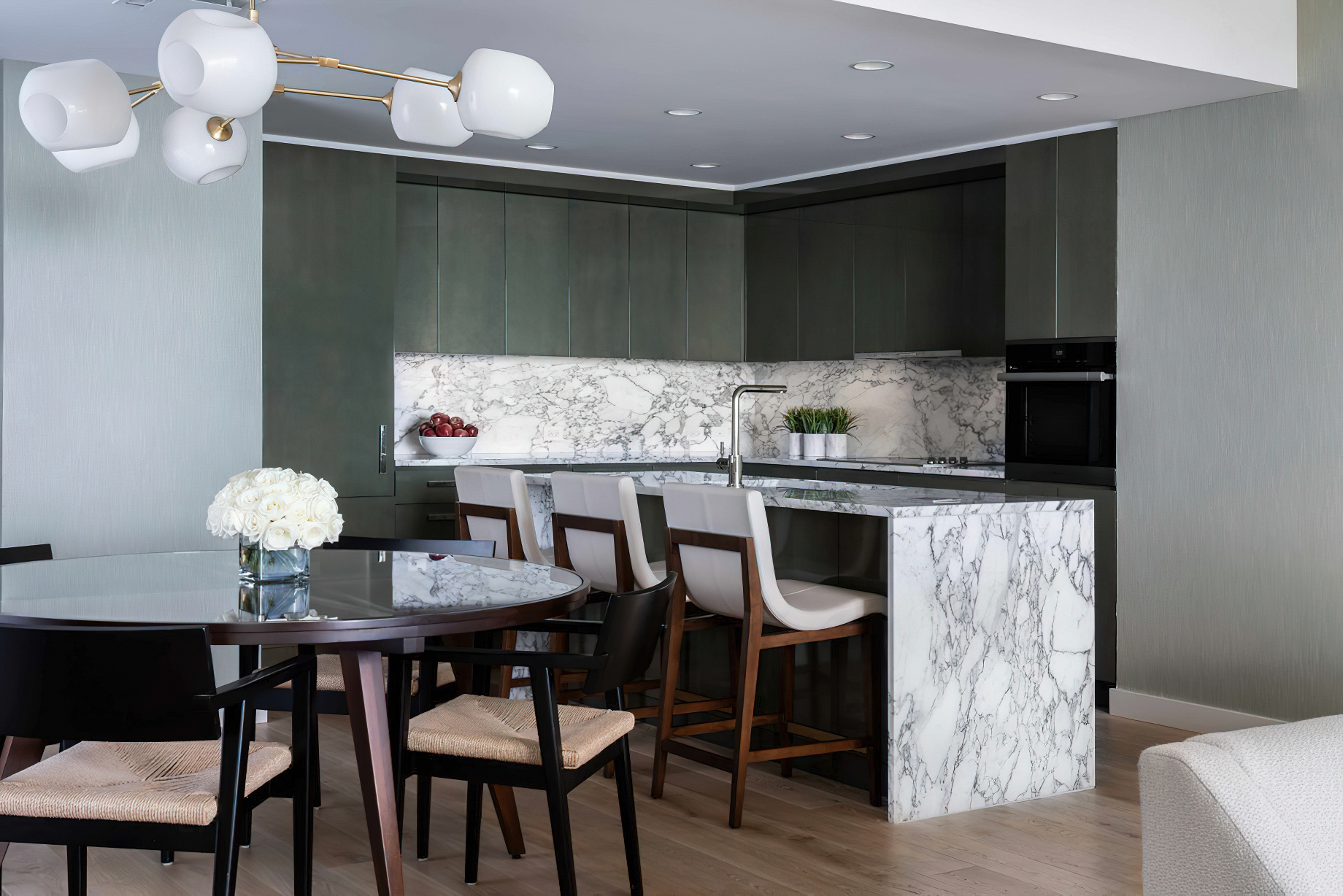 The Ritz-Carlton Residences, Waikiki Beach Hotel – Waikiki, HI, USA – Premier Ocean View 3 Bedroom Suite Kitchen and Dining Area