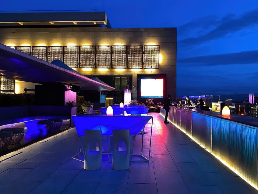 The Ritz-Carlton, Bangalore Hotel - Bangalore, Karnataka, India - Bang Rooftop Bar Night
