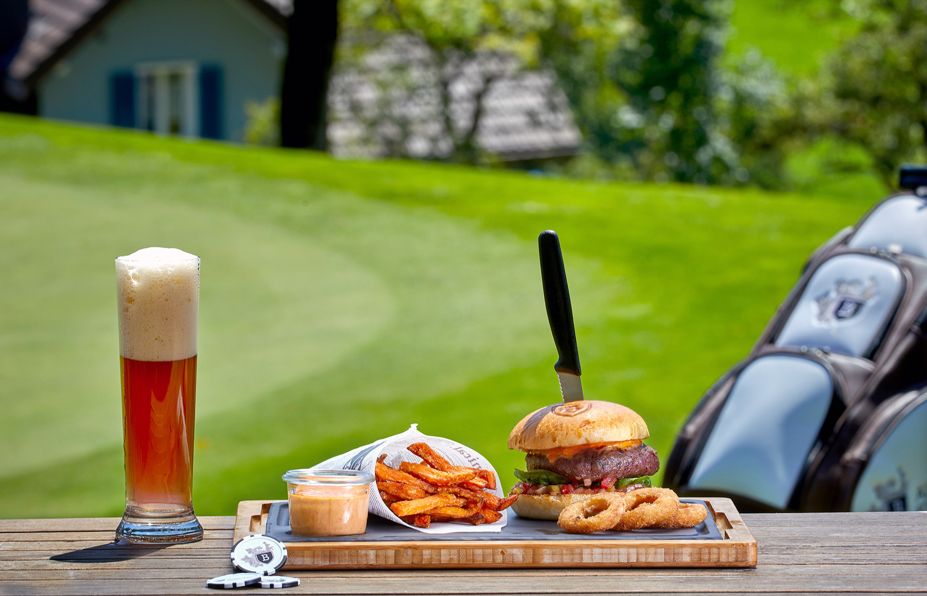 Burgenstock Hotel & Alpine Spa - Obburgen, Switzerland - Osteria Alpina Terazza Restaurant Burger