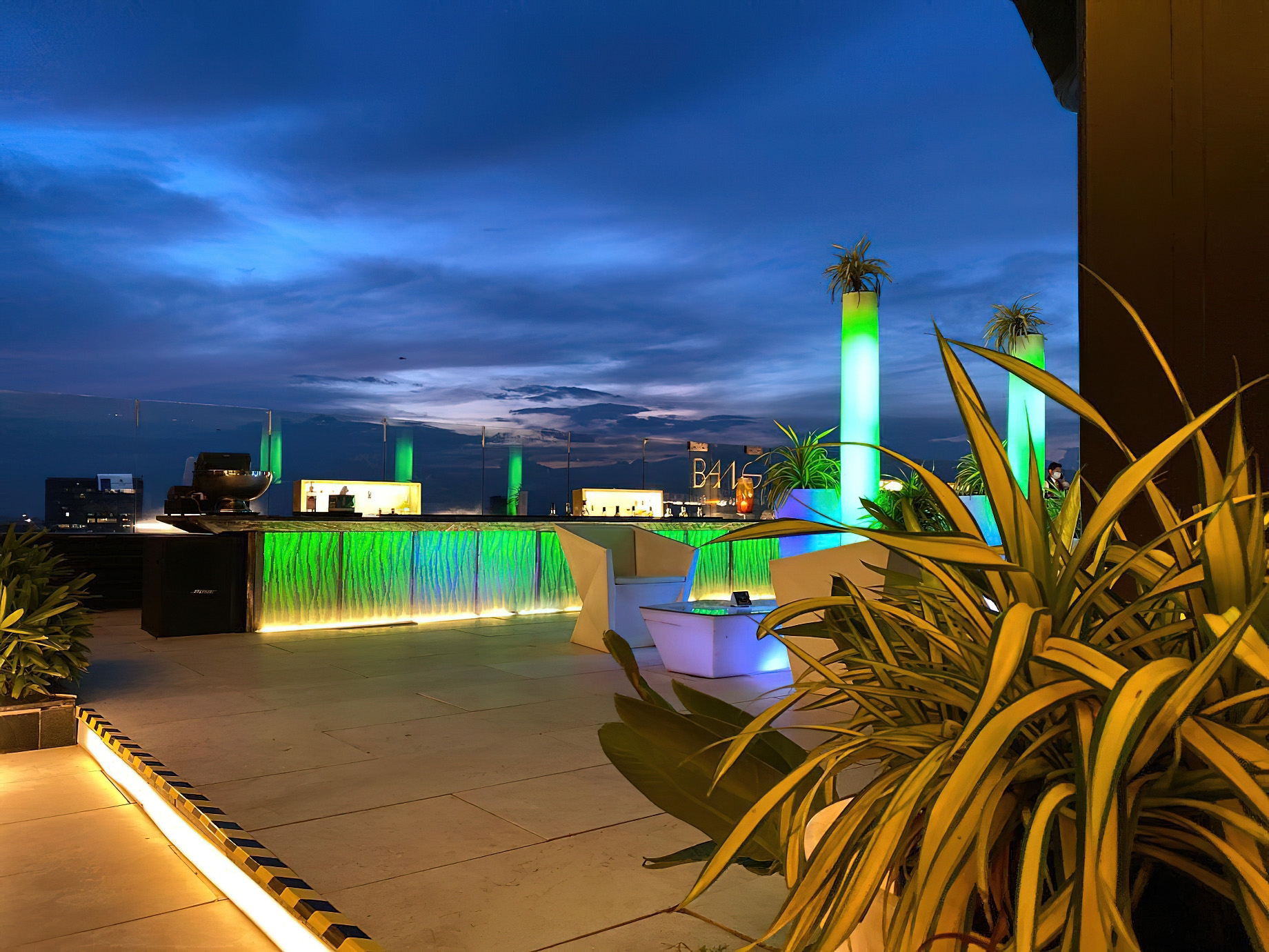 The Ritz-Carlton, Bangalore Hotel - Bangalore, Karnataka, India - Bang Rooftop Bar Night