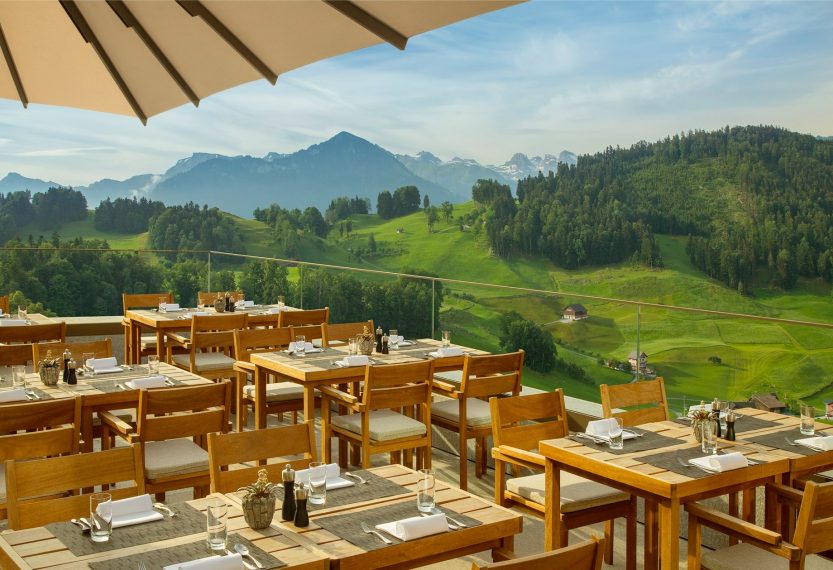 Burgenstock Hotel & Alpine Spa - Obburgen, Switzerland - Verbena Restaurant & Bar Exterior Terrace