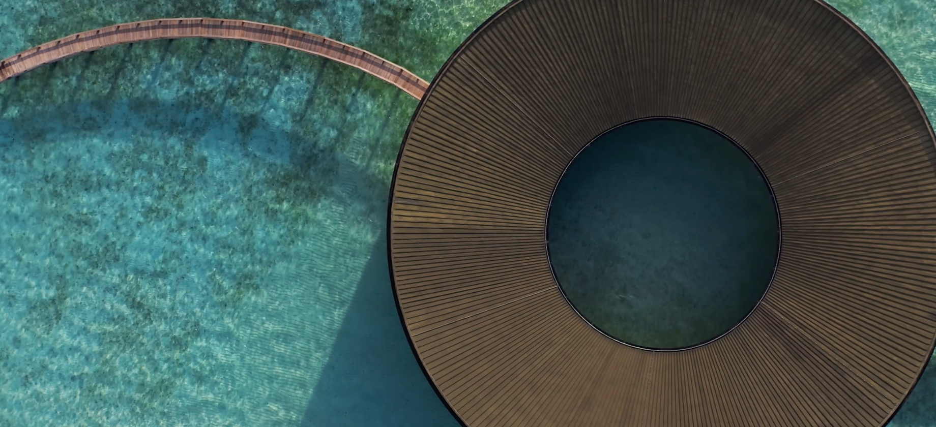 The Ritz-Carlton Maldives, Fari Islands Resort – North Male Atoll, Maldives – Spa Architecture Overhead View