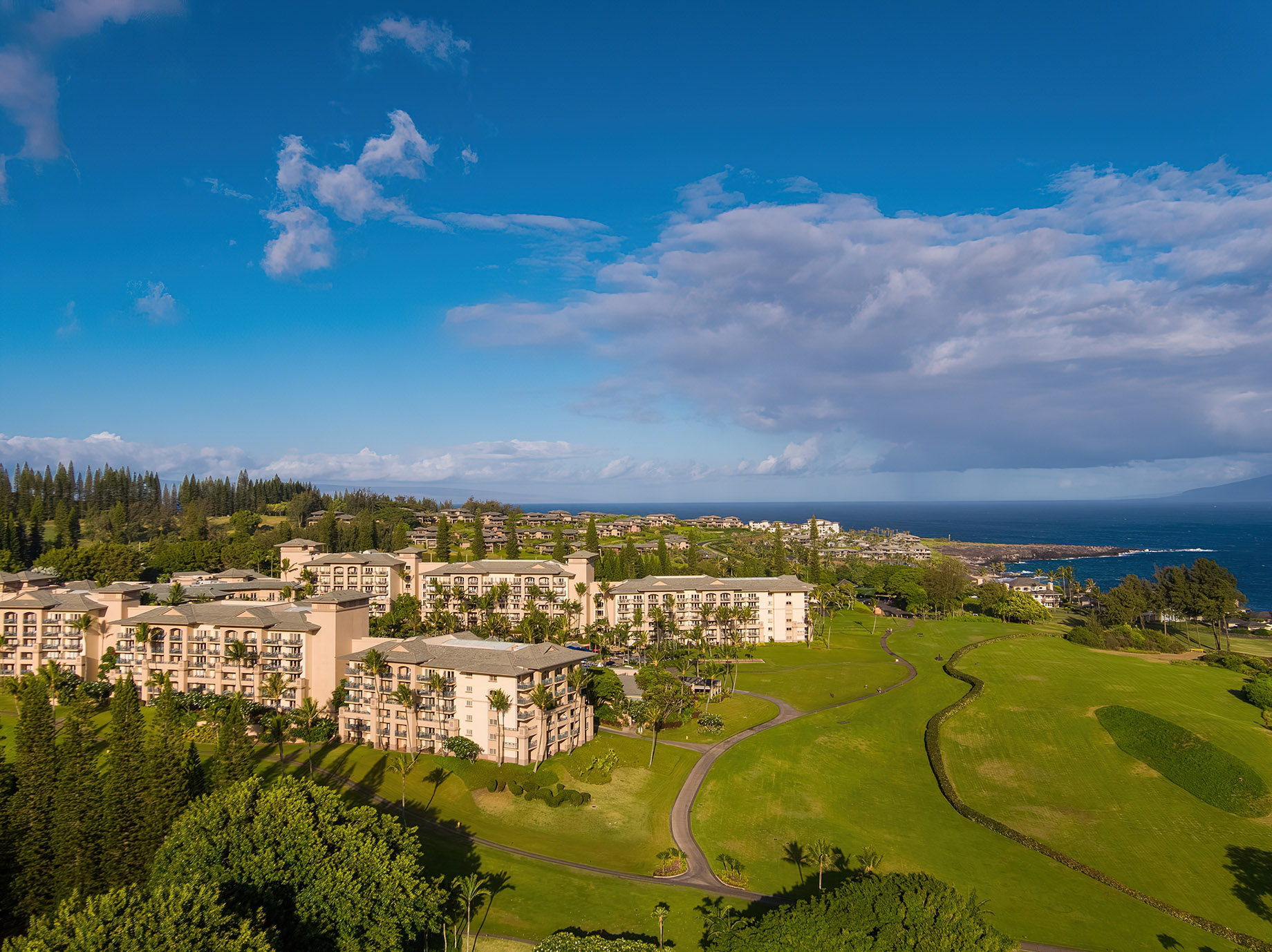 The Ritz-Carlton Maui, Kapalua Resort – Kapalua, HI, USA – Resort Grounds Aerial