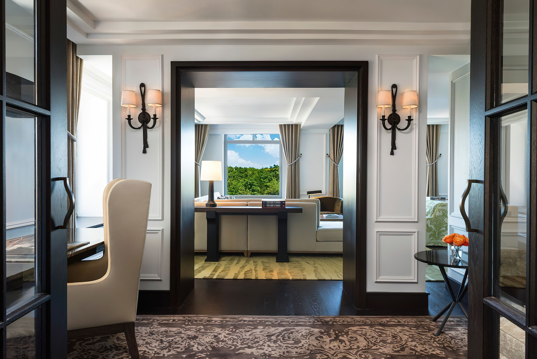 The Ritz-Carlton New York, Central Park Hotel – New York, NY, USA – The Presidential Suite Office Study to Living Room